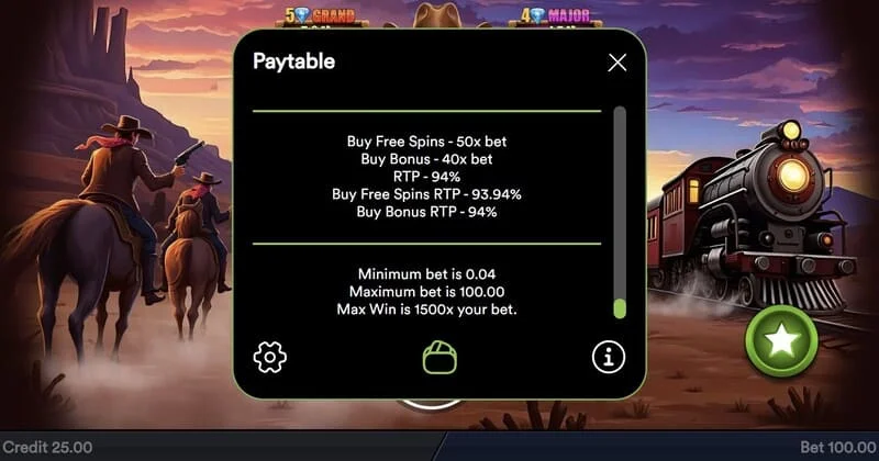 Gold Train Heist - pembayaran akhir dari putaran Hold and Win