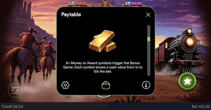 Gold Train Heist - Free Spins dengan penggandaan kotak gulungan